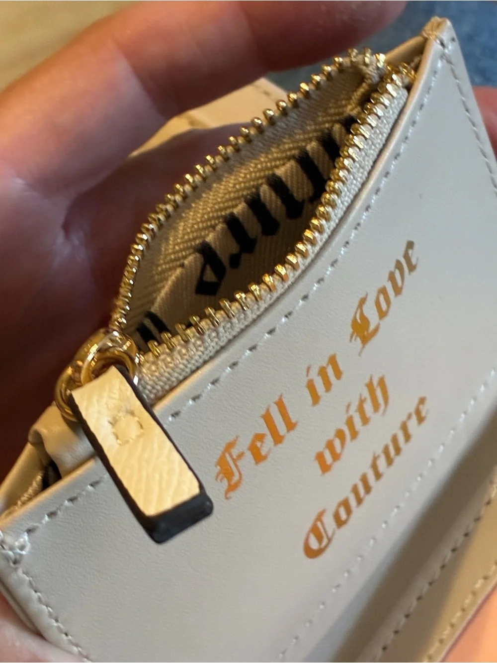 NWT “All Things Juicy Tab Card Wallet” Color Angel With Crystal